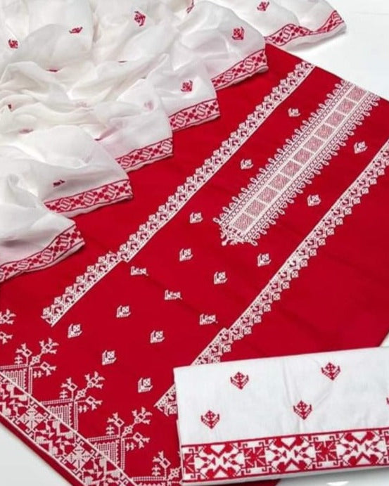 LawnCotton Cross-stitch with Khussa