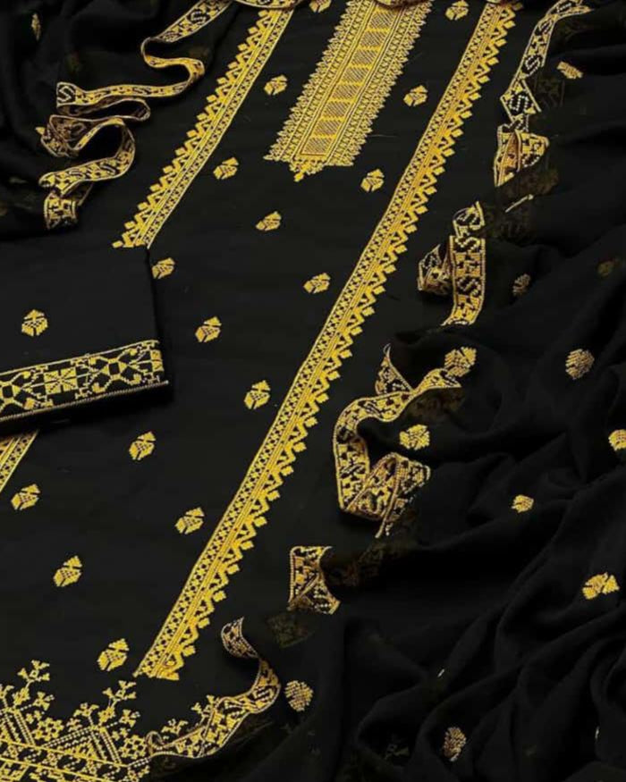 LawnCotton Cross-stitch with Khussa