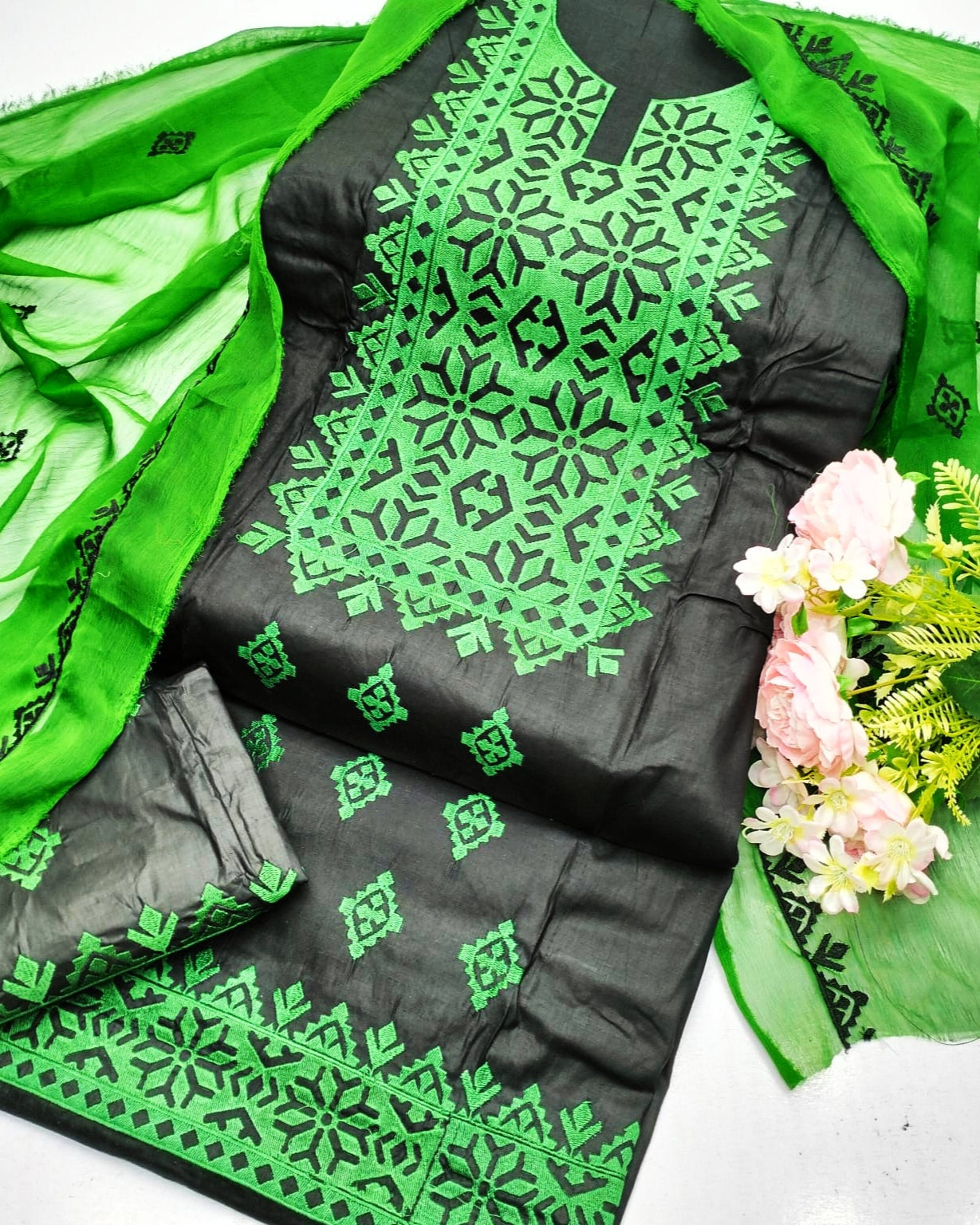3pc Cotton Applique