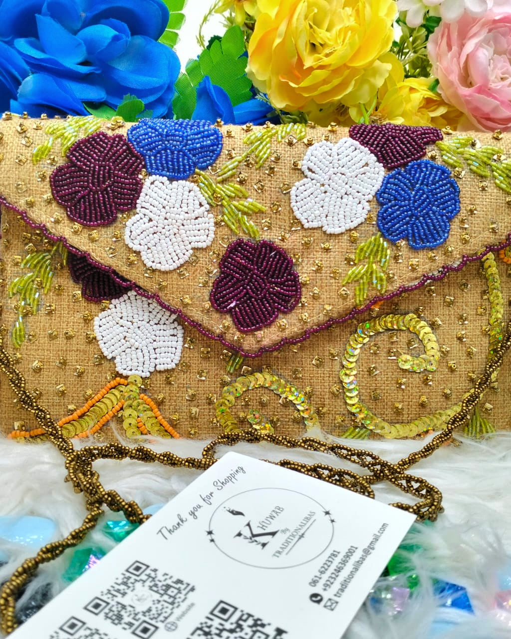 Jot Luxury Beaded Handbag - Stylish Handmade