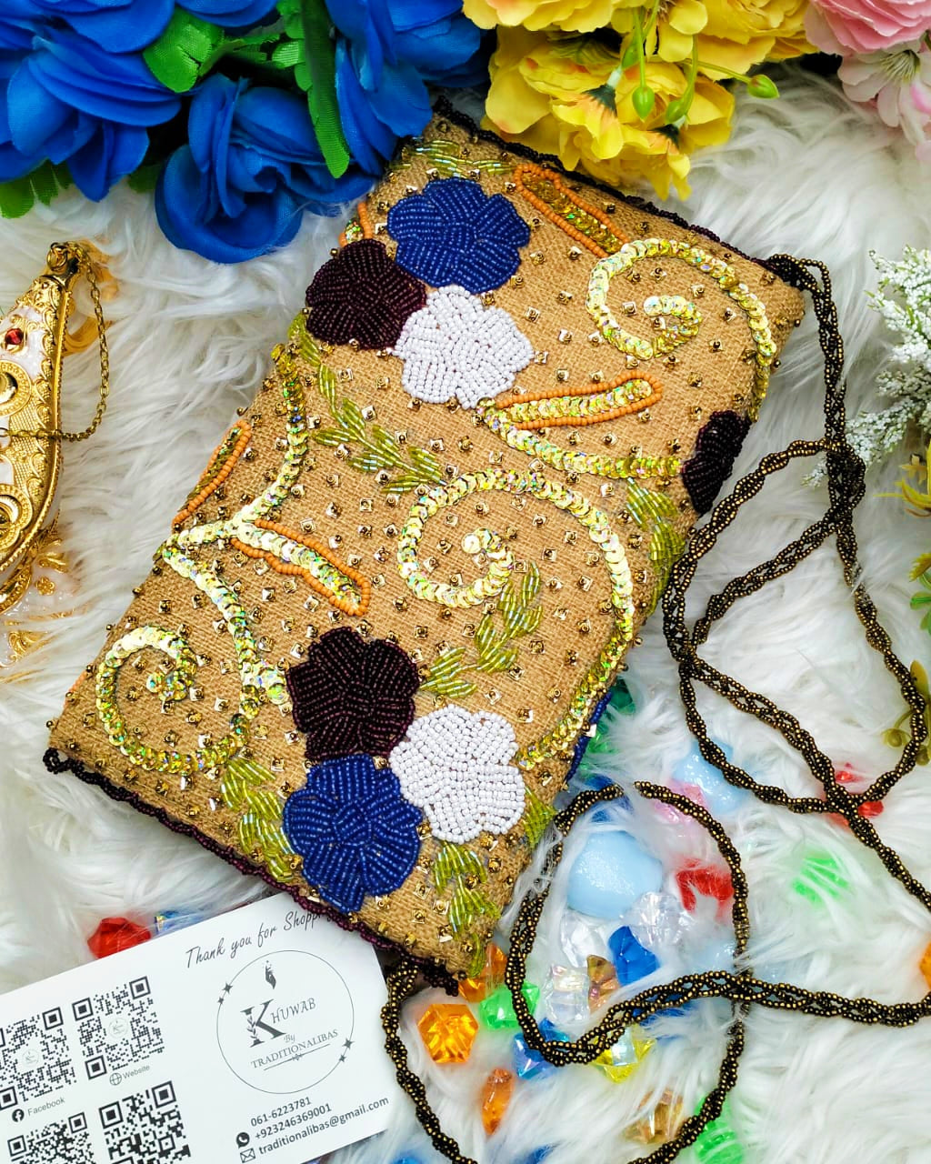 Jot Luxury Beaded Handbag - Stylish Handmade