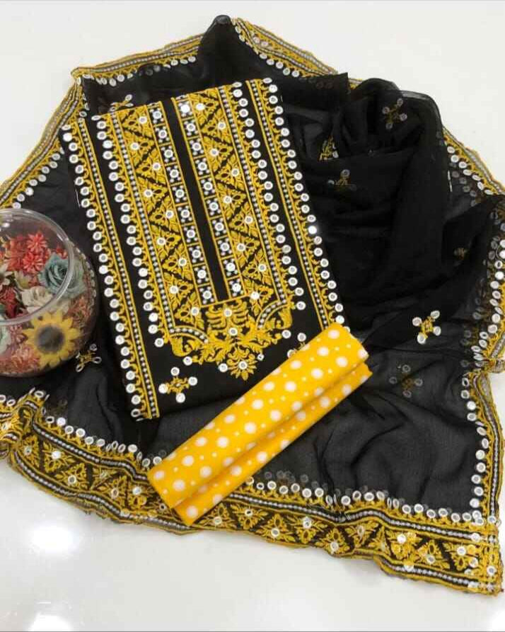 Lawn embroidery - 3 piece suit