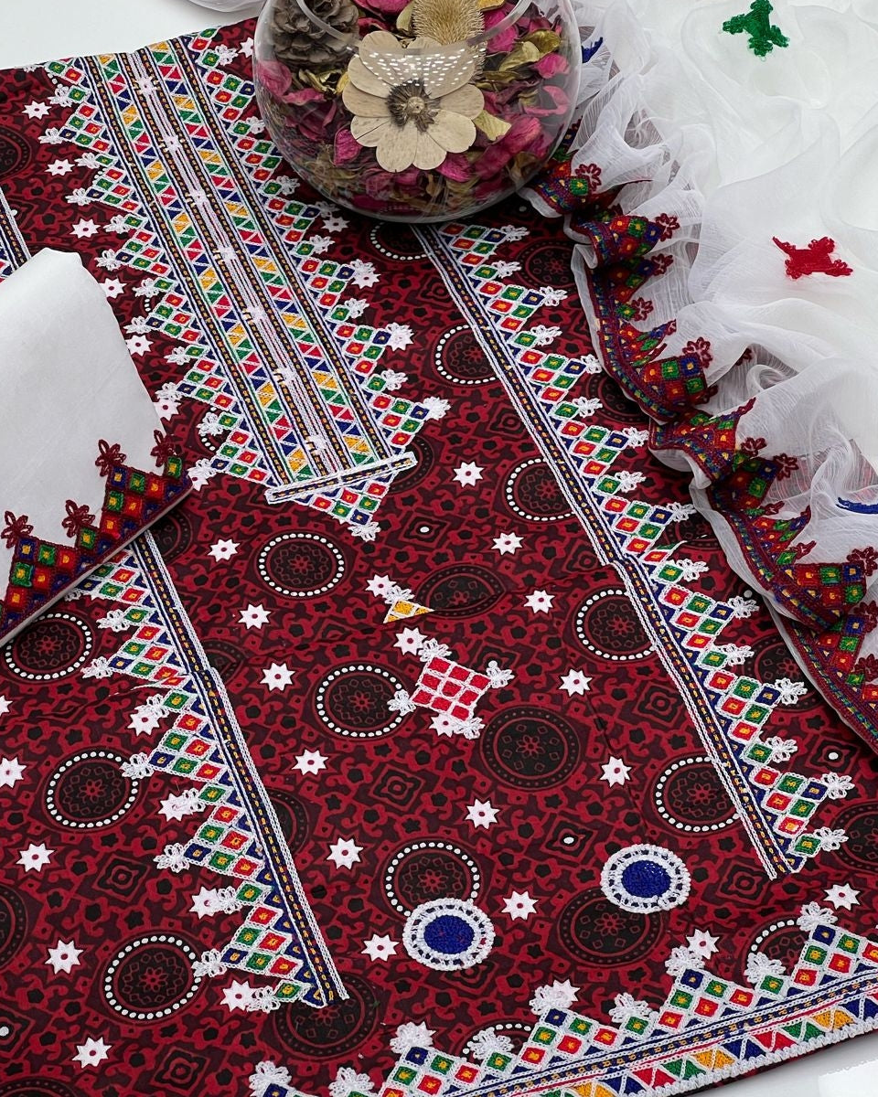 Ajrak 3-piece Suit