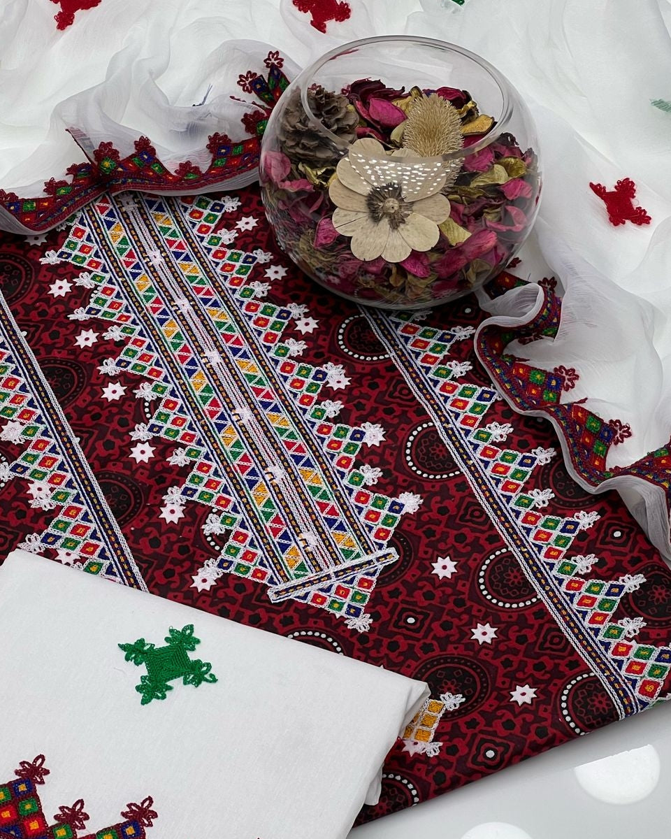 Ajrak 3-piece Suit