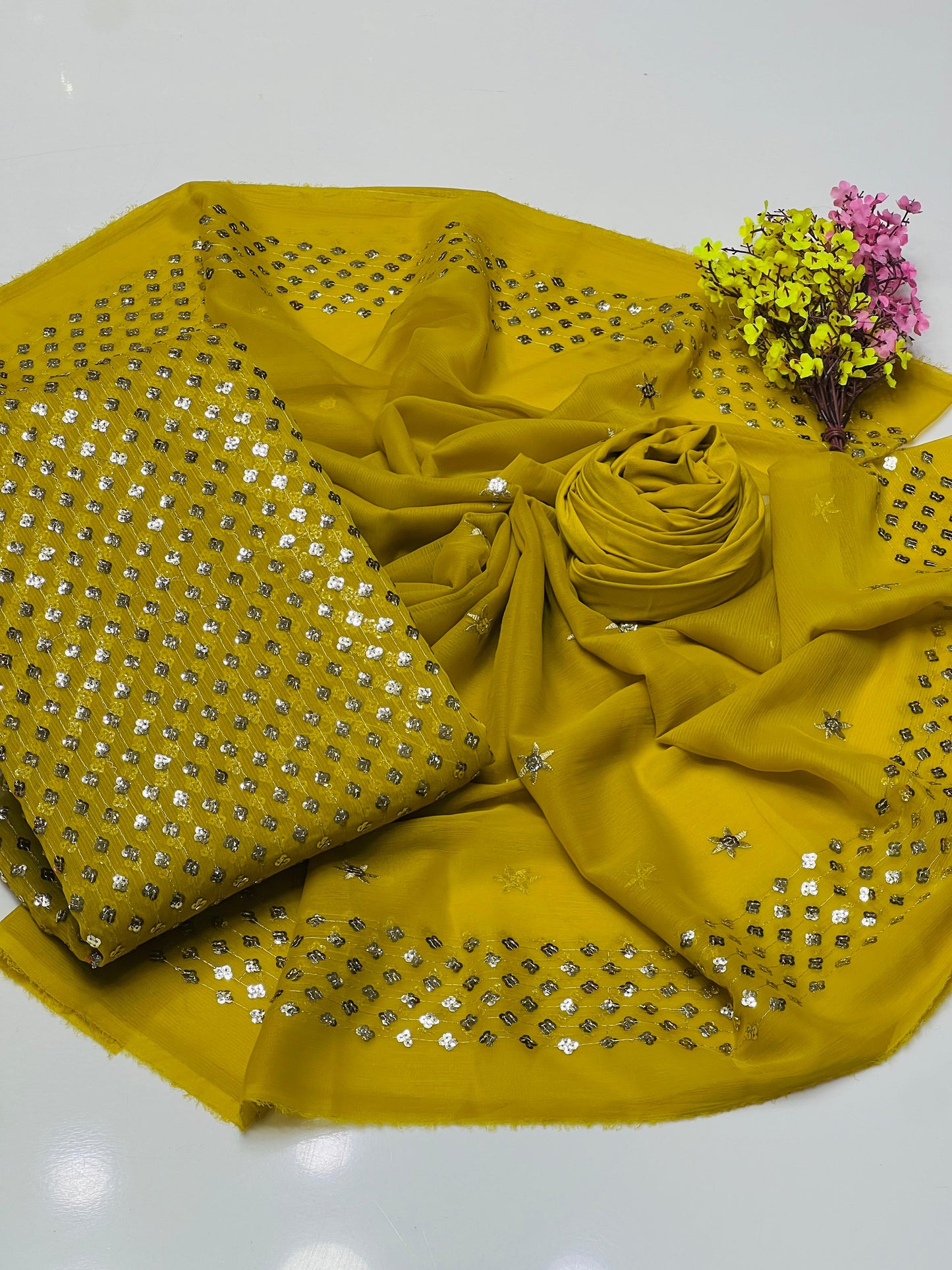 Indian Crinkle Chiffon - 3 piece