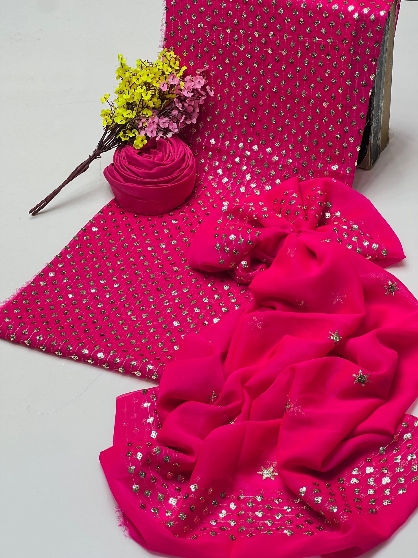Indian Crinkle Chiffon - 3 piece