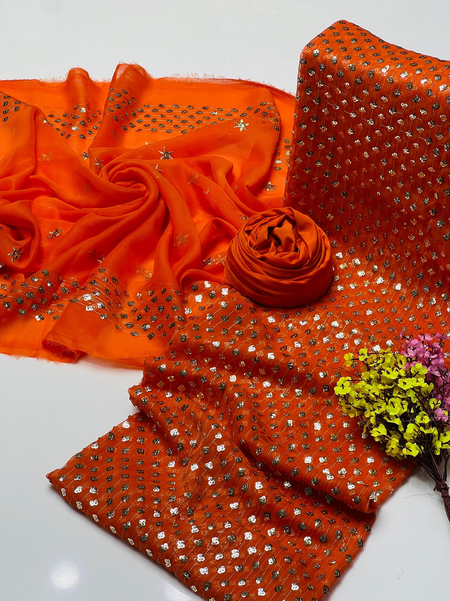 Indian Crinkle Chiffon - 3 piece