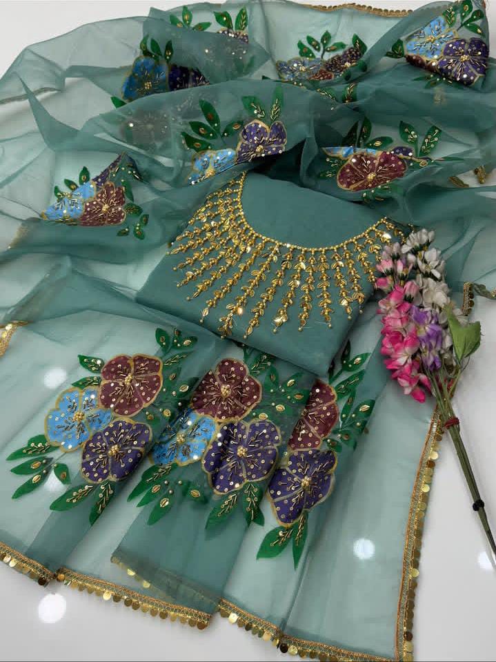 Organza Handpaint - 2 Piece