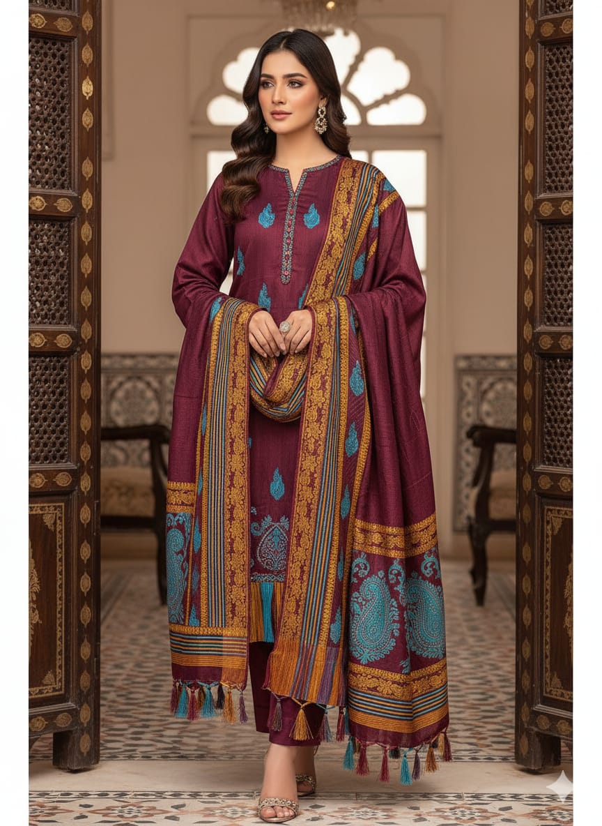 Banarsi Susi Jacquard - 3 Piece