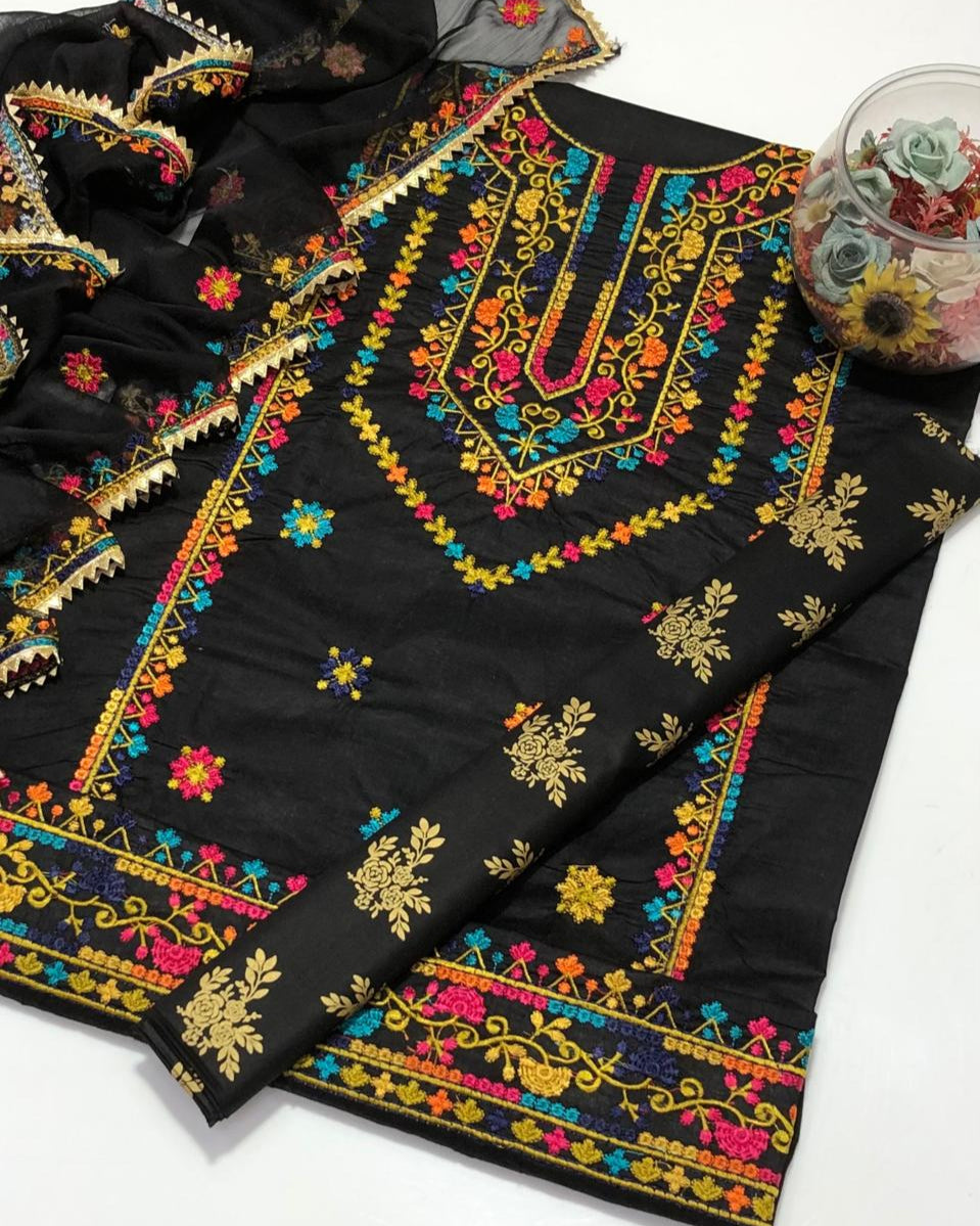 Lawn Kashmiri Embroidered 3-Piece