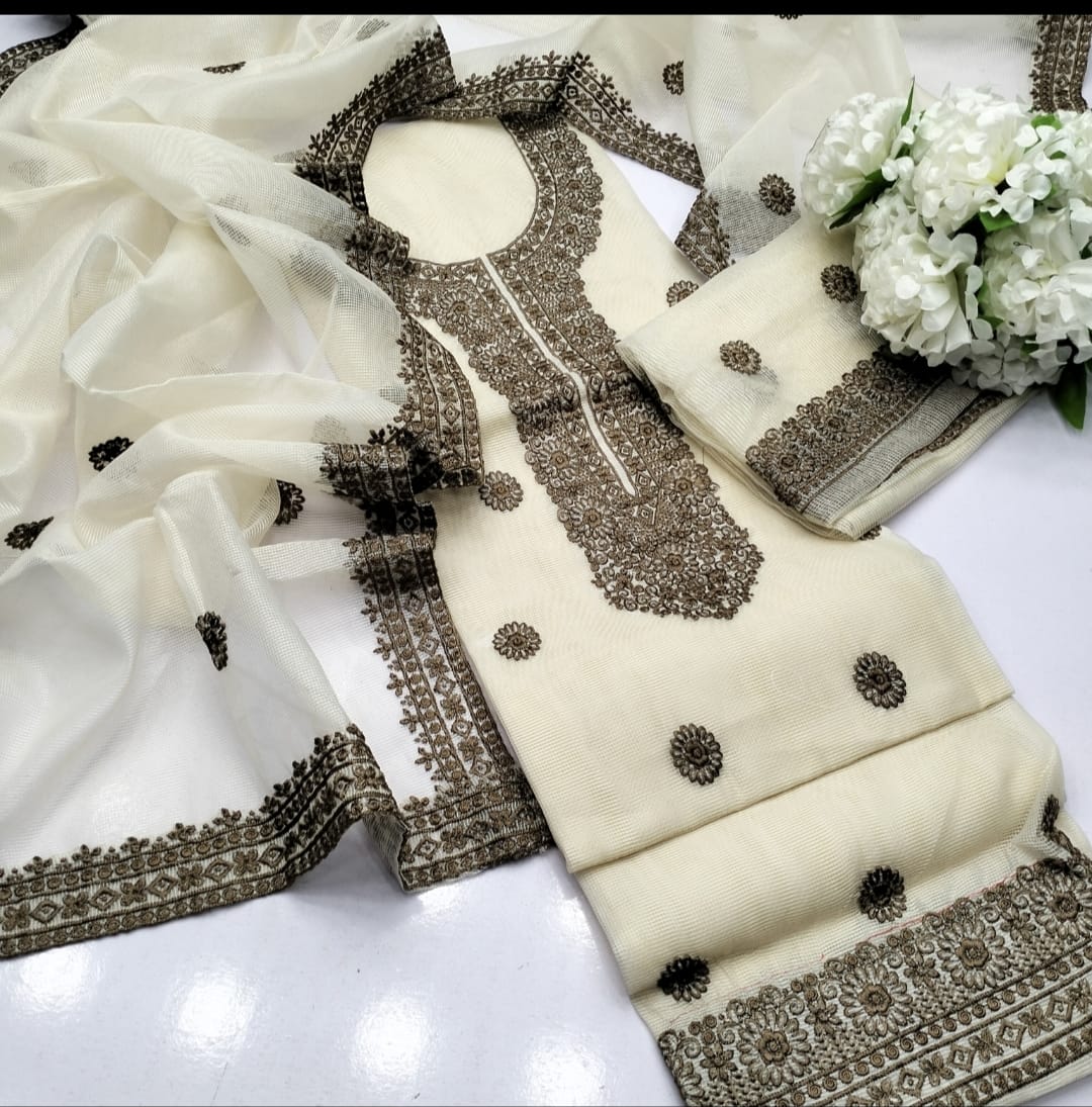 Khaadi Net Embroidered - 3 Piece