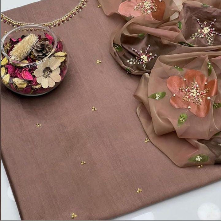 Fancy 3pc zarri embroidered