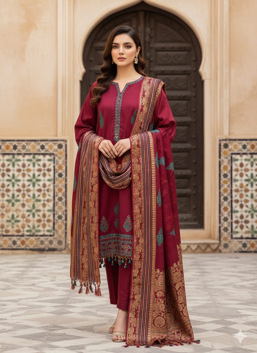 Banarsi Susi Jacquard - 3 Piece