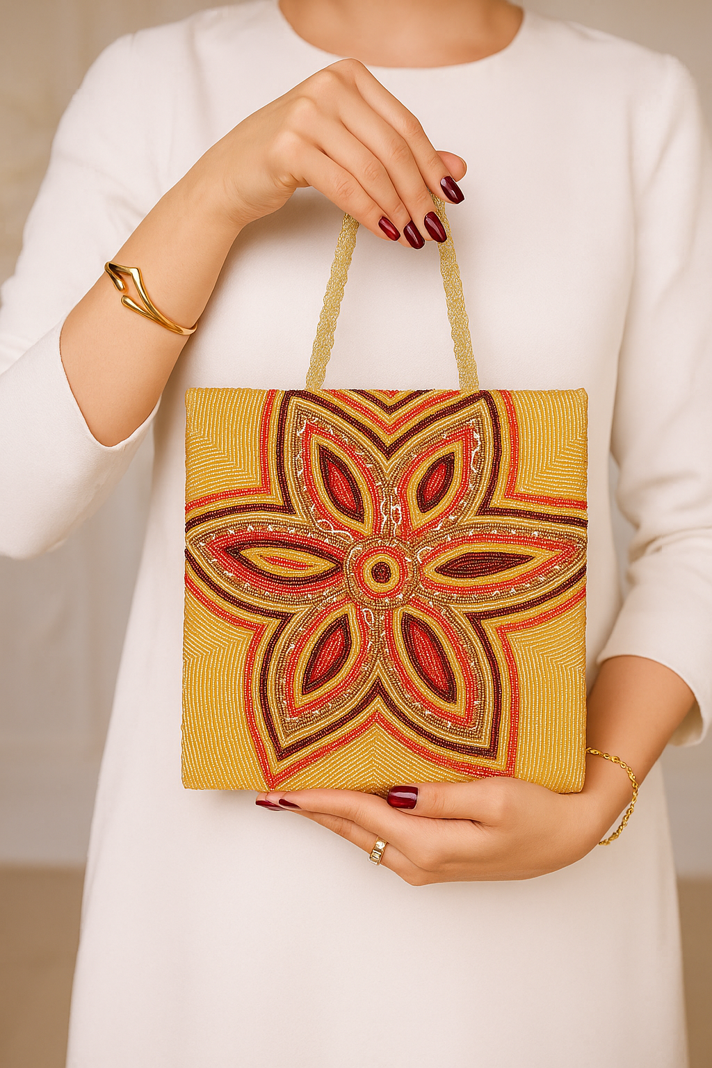 Gold Beaded Purse