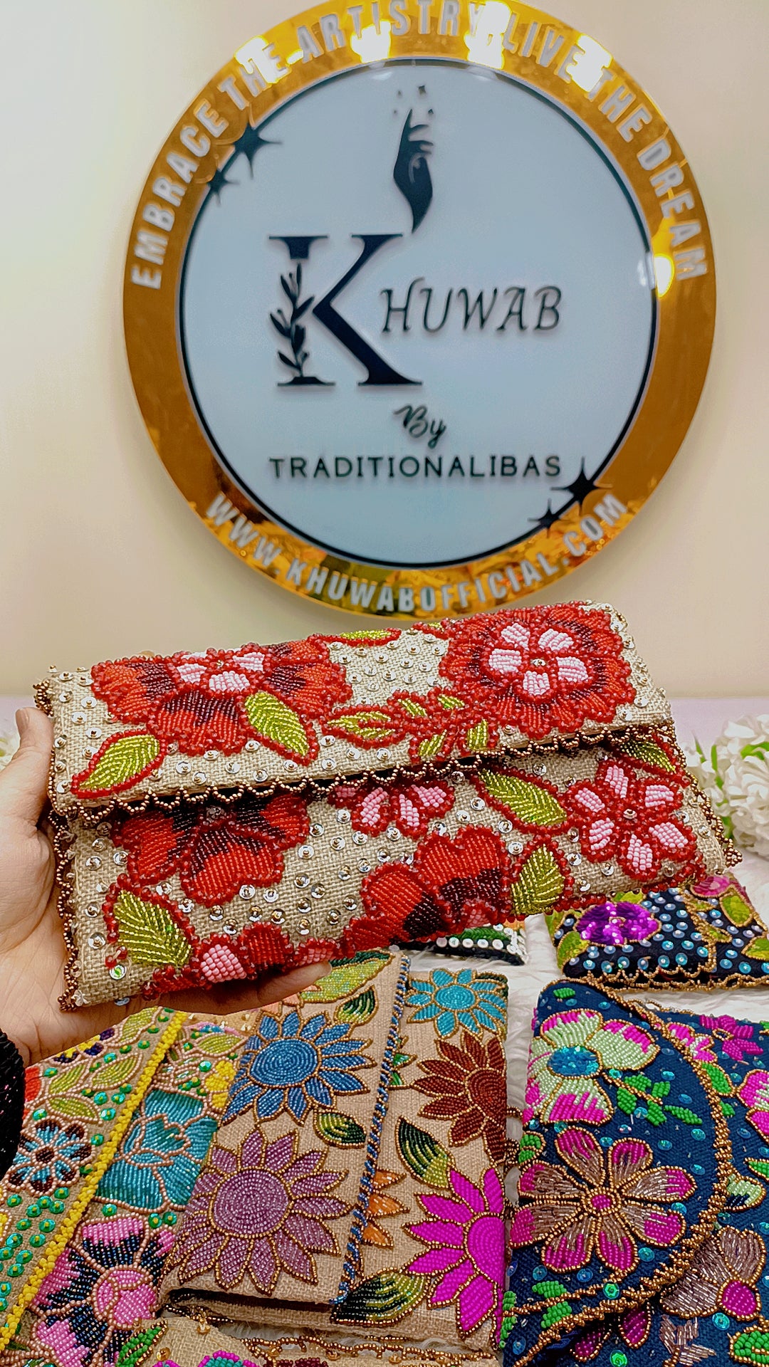 Handmade Beaded Clutch