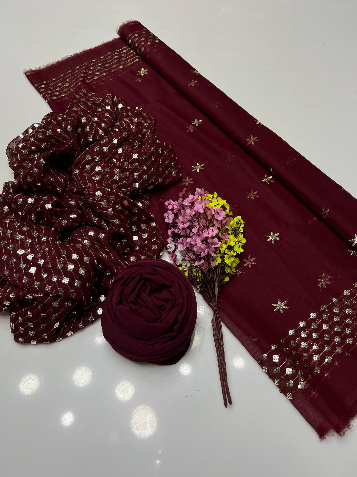 Indian Crinkle Chiffon - 3 piece