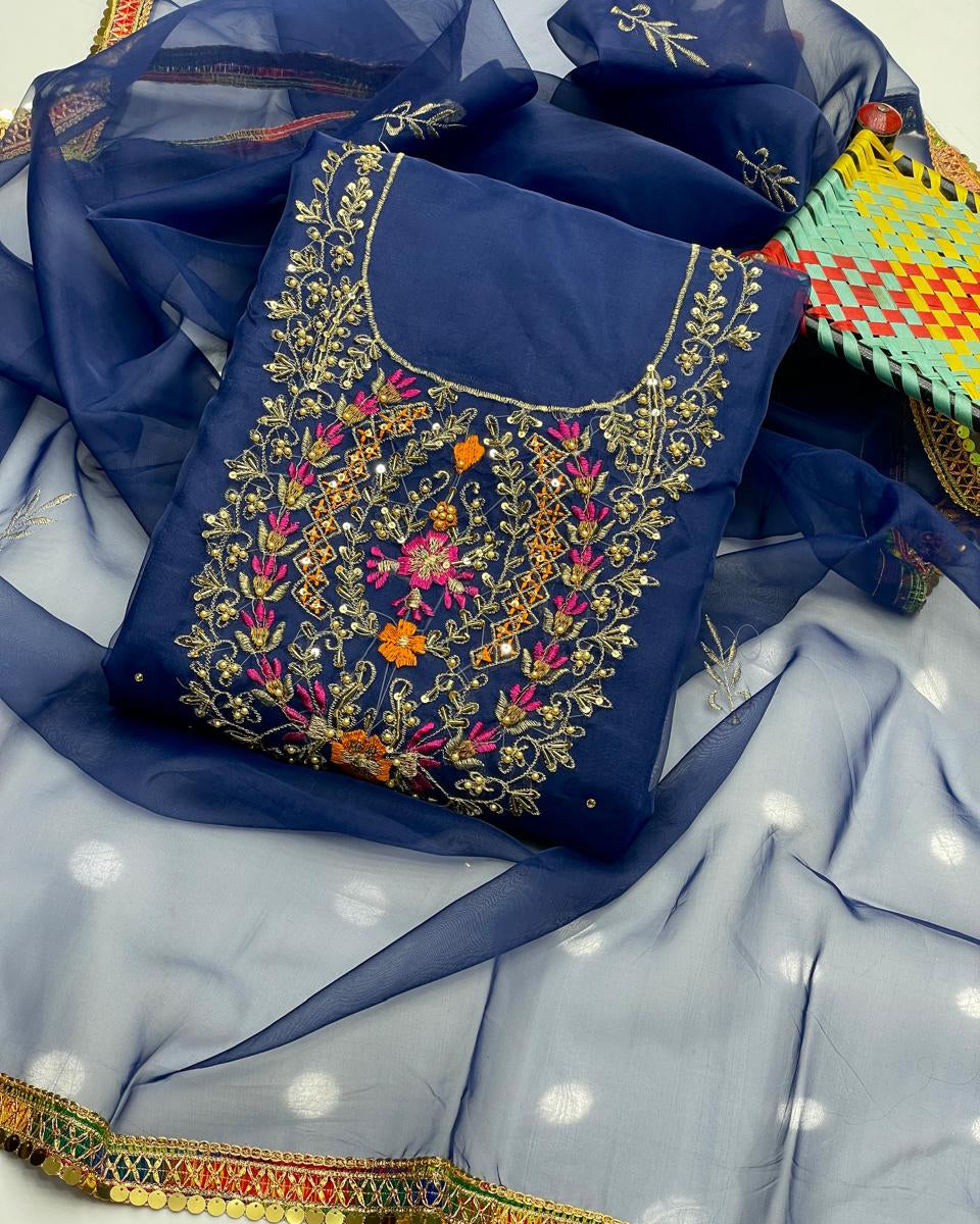 Organza Embroidered - 2 Piece