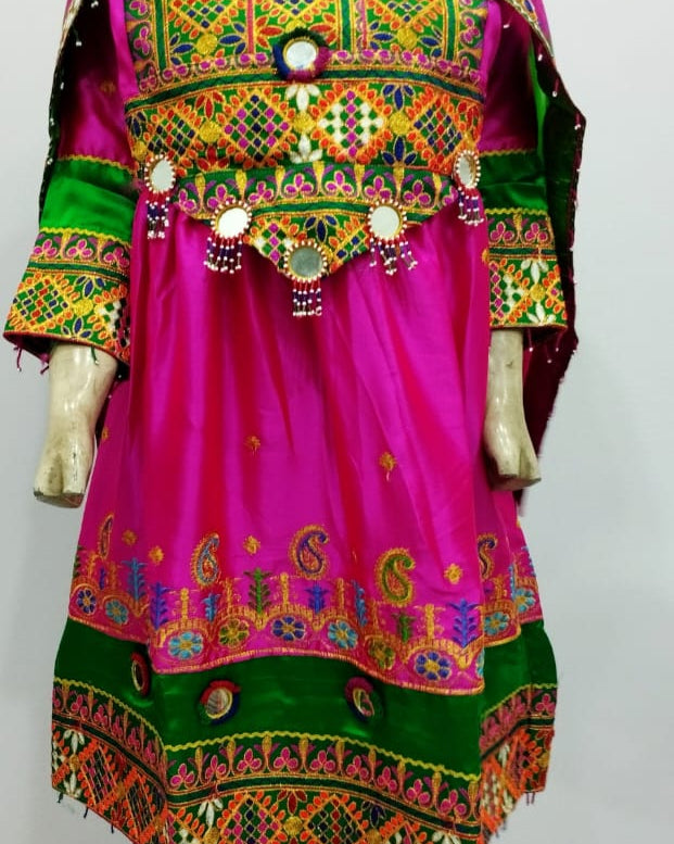 Stitched Pathani/Balochi/Afghani Silk Dress - 3 Piece