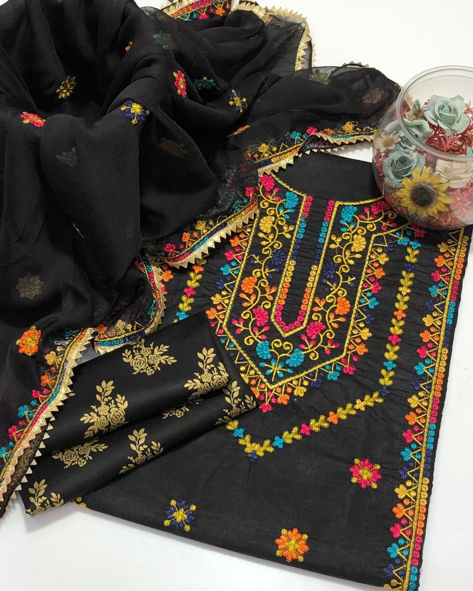 Lawn Kashmiri Embroidered 3-Piece