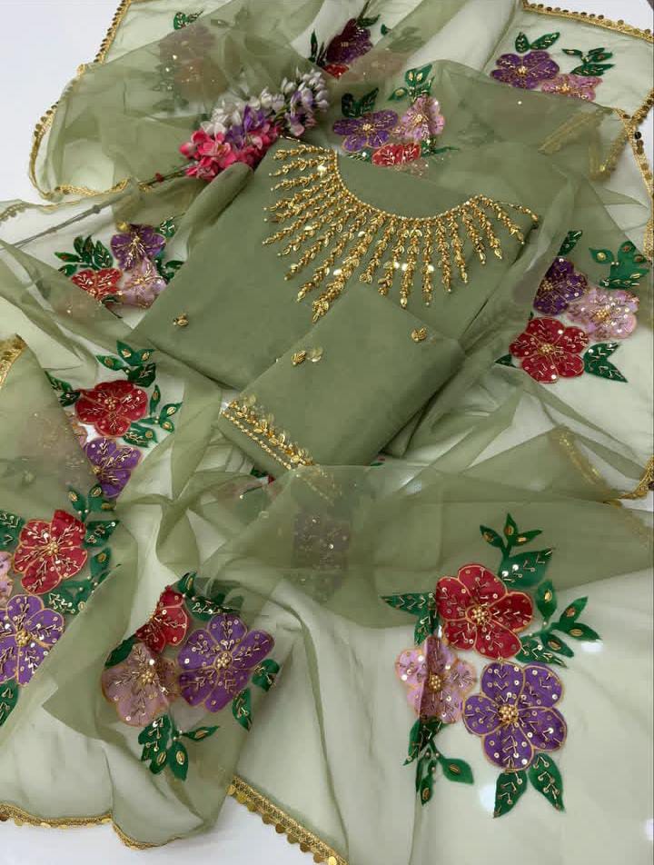 Organza Handpaint - 2 Piece