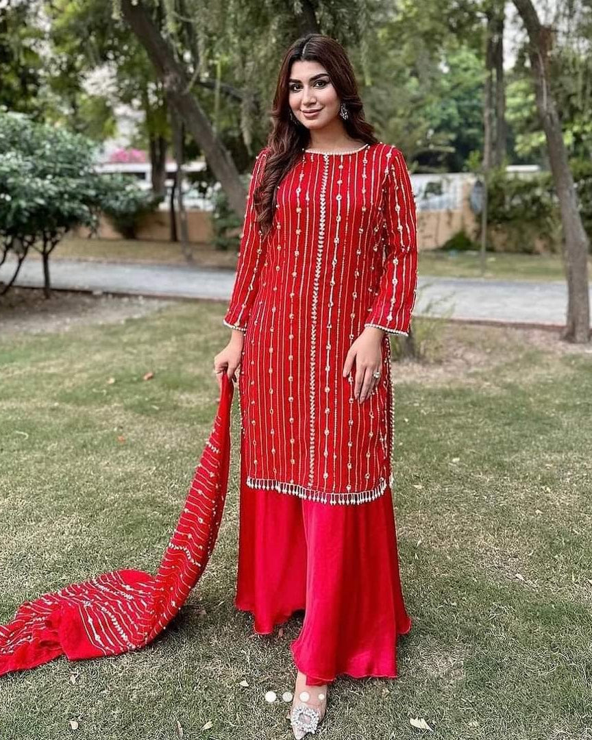Pearls chiffon 3pc Fancy