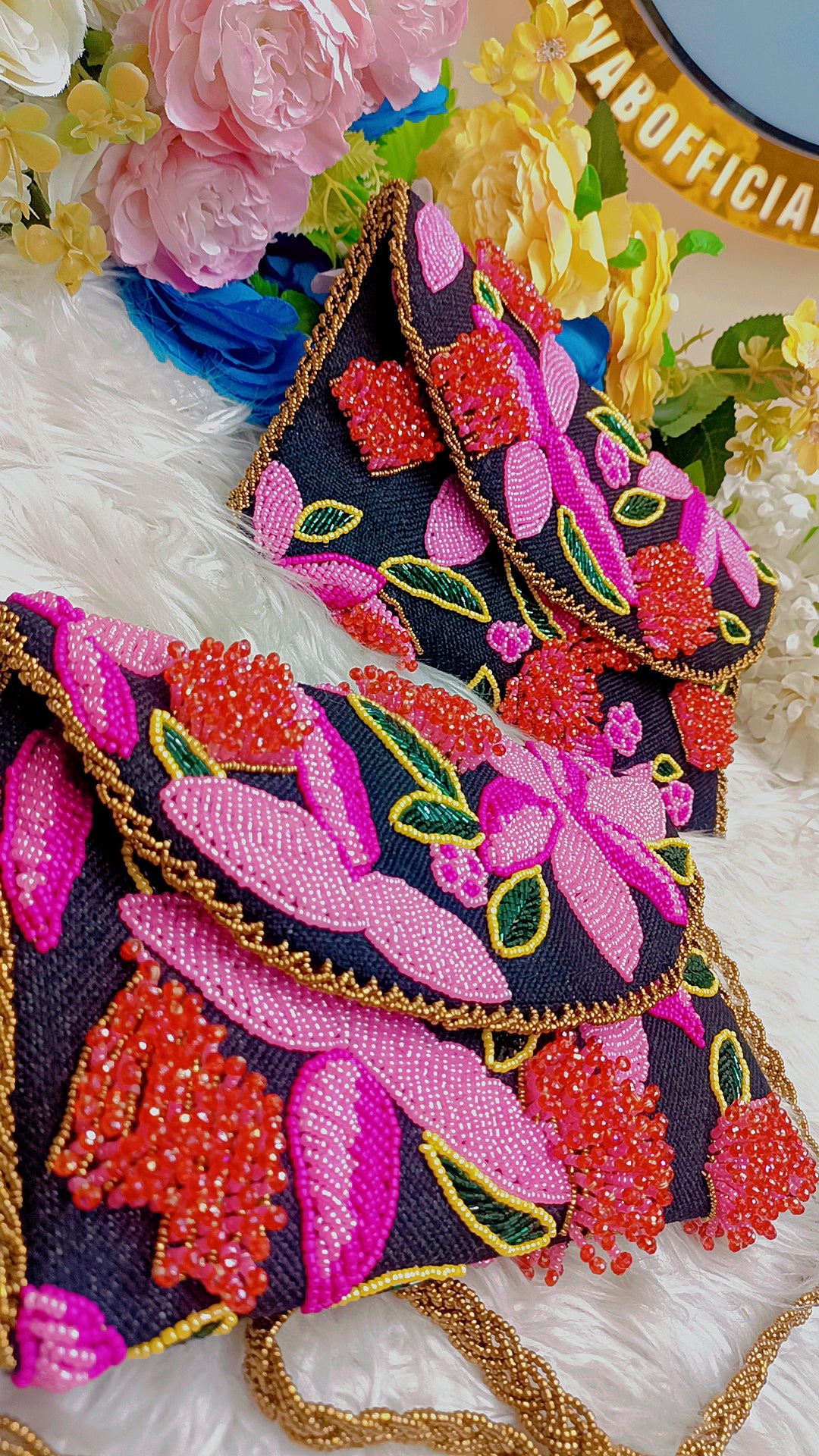 Handmade Beads Clutch