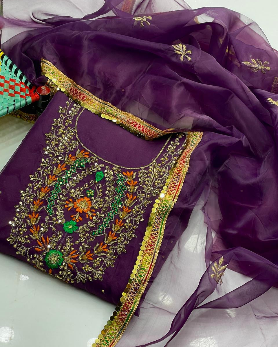 Organza Embroidered - 2 Piece