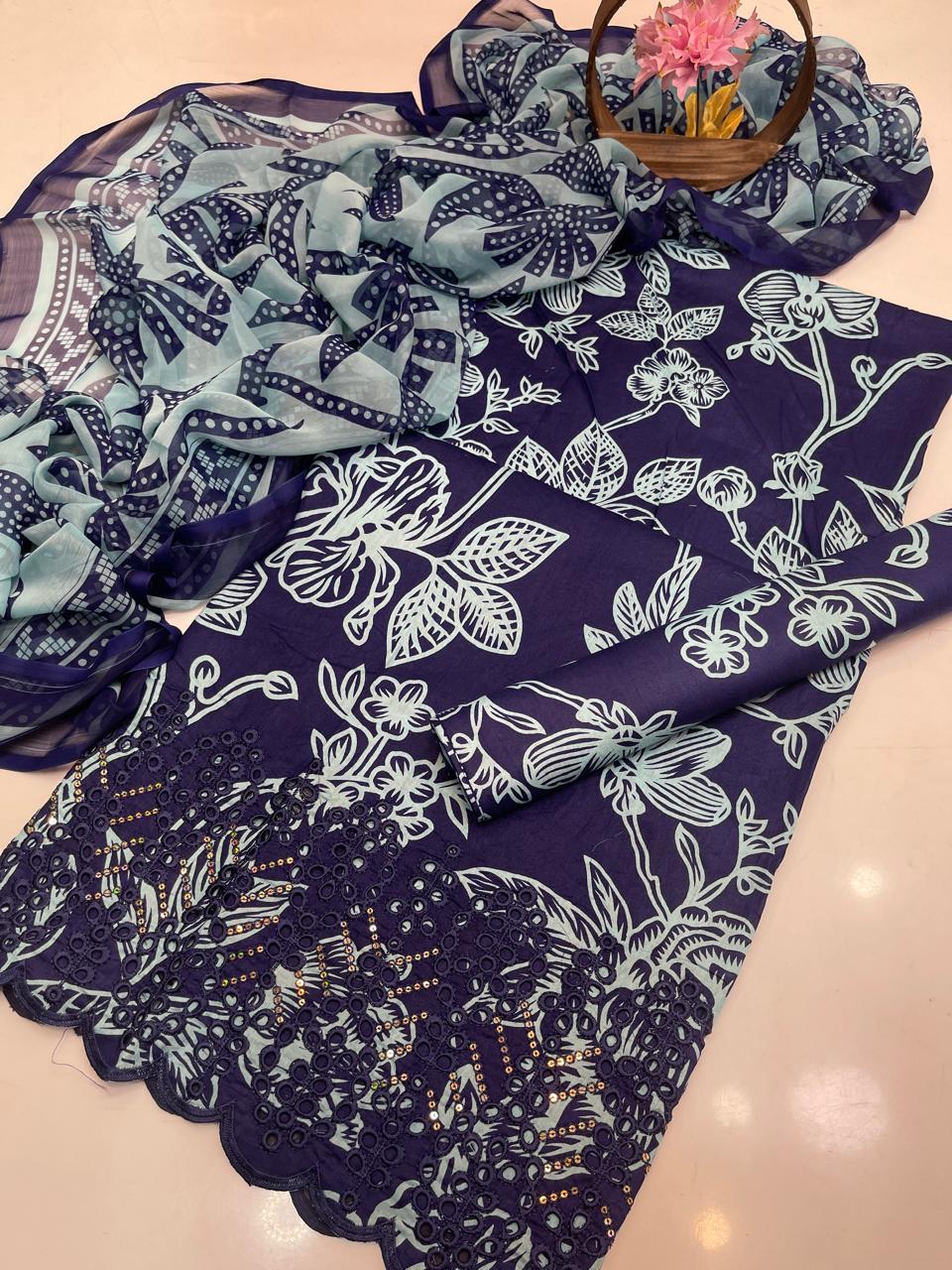 Premium Lawn 3-Piece Digital Embroidered Dress