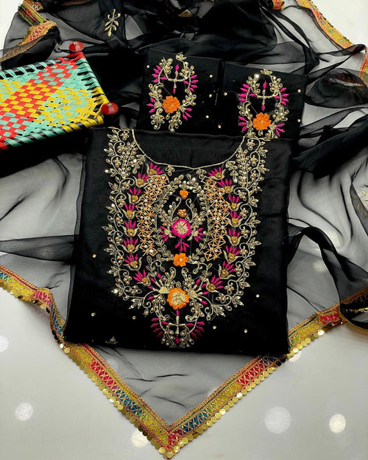 Organza Embroidered - 2 Piece