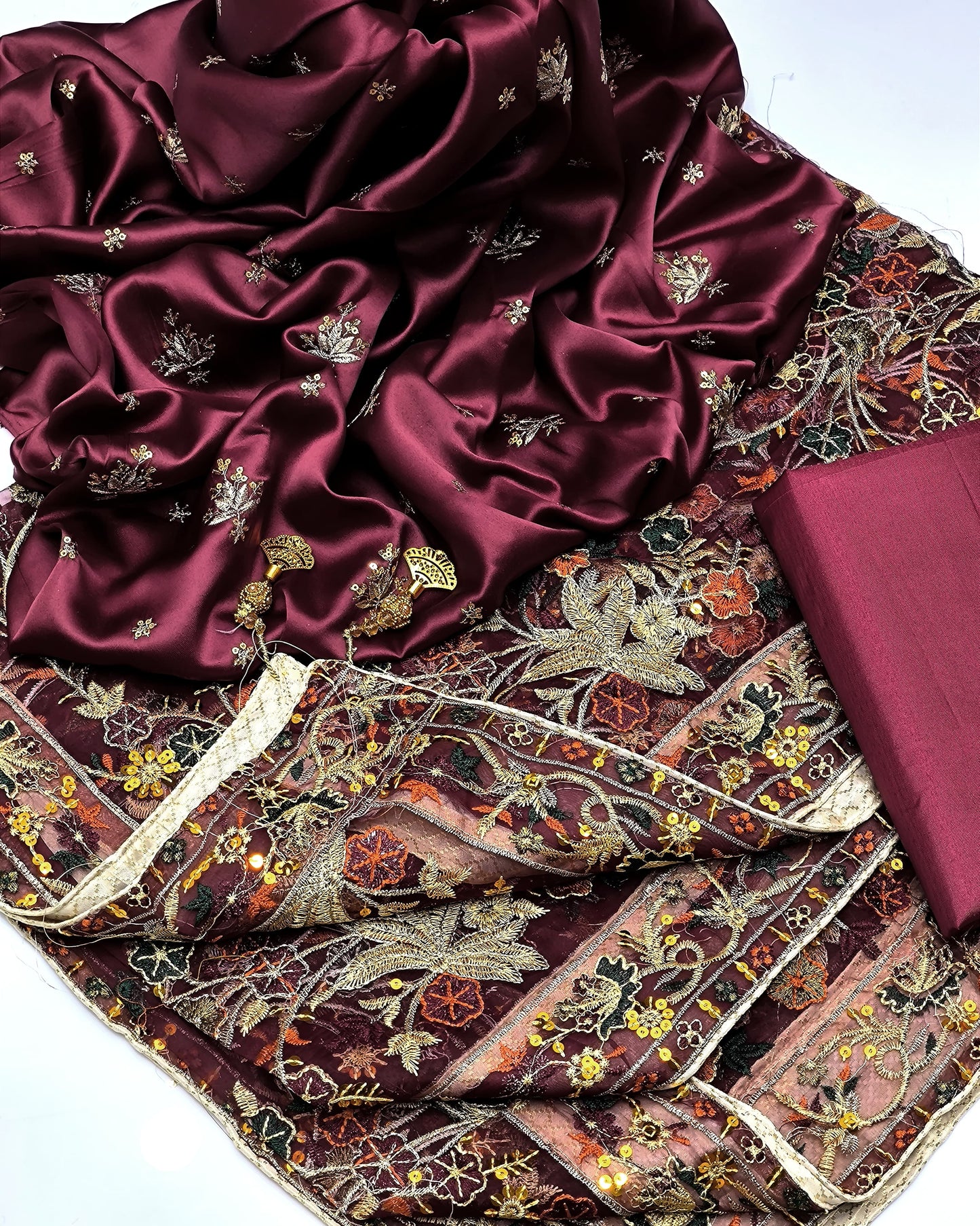 Heavy Indian Emb 3-Piece