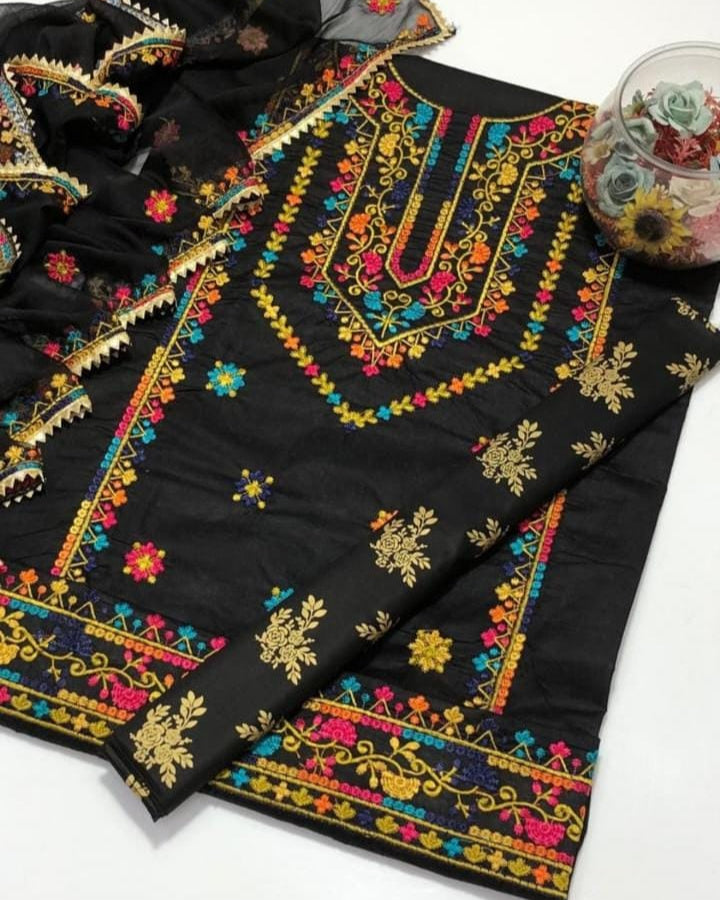 Lawn Kashmiri Embroidered 3-Piece