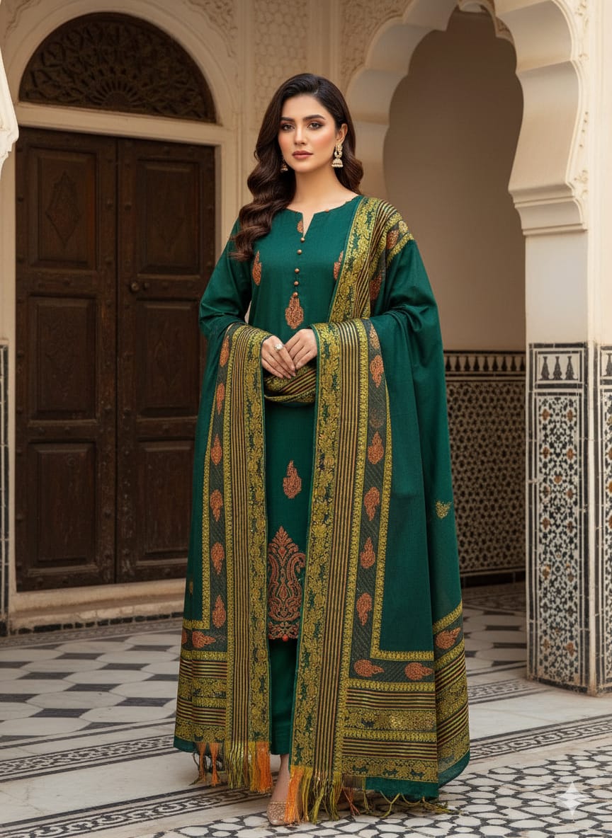 Banarsi Susi Jacquard - 3 Piece