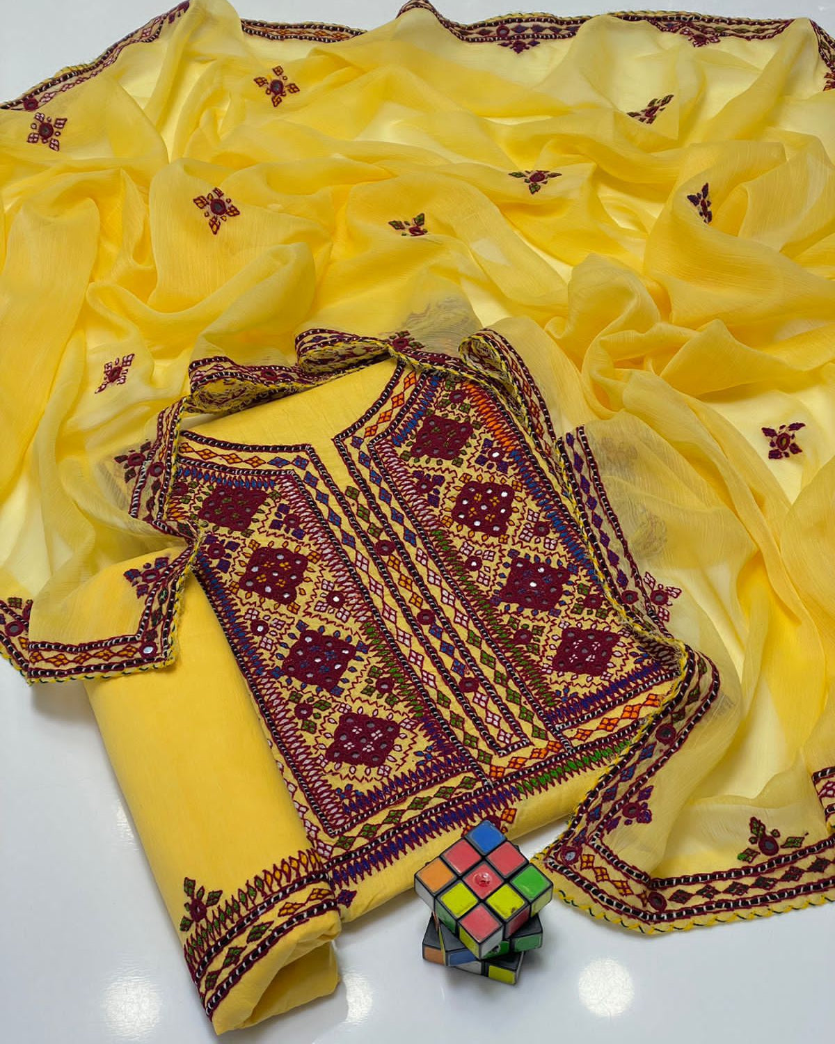 Balochi Emb Lawn -3pc