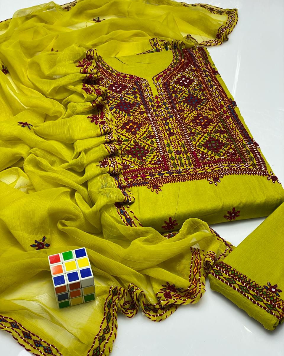 Balochi Emb Lawn -3pc