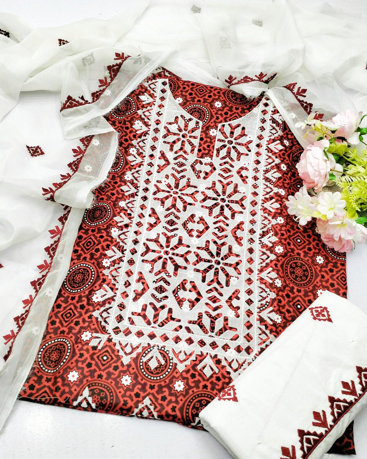 Elegant ajrak Evening Dress