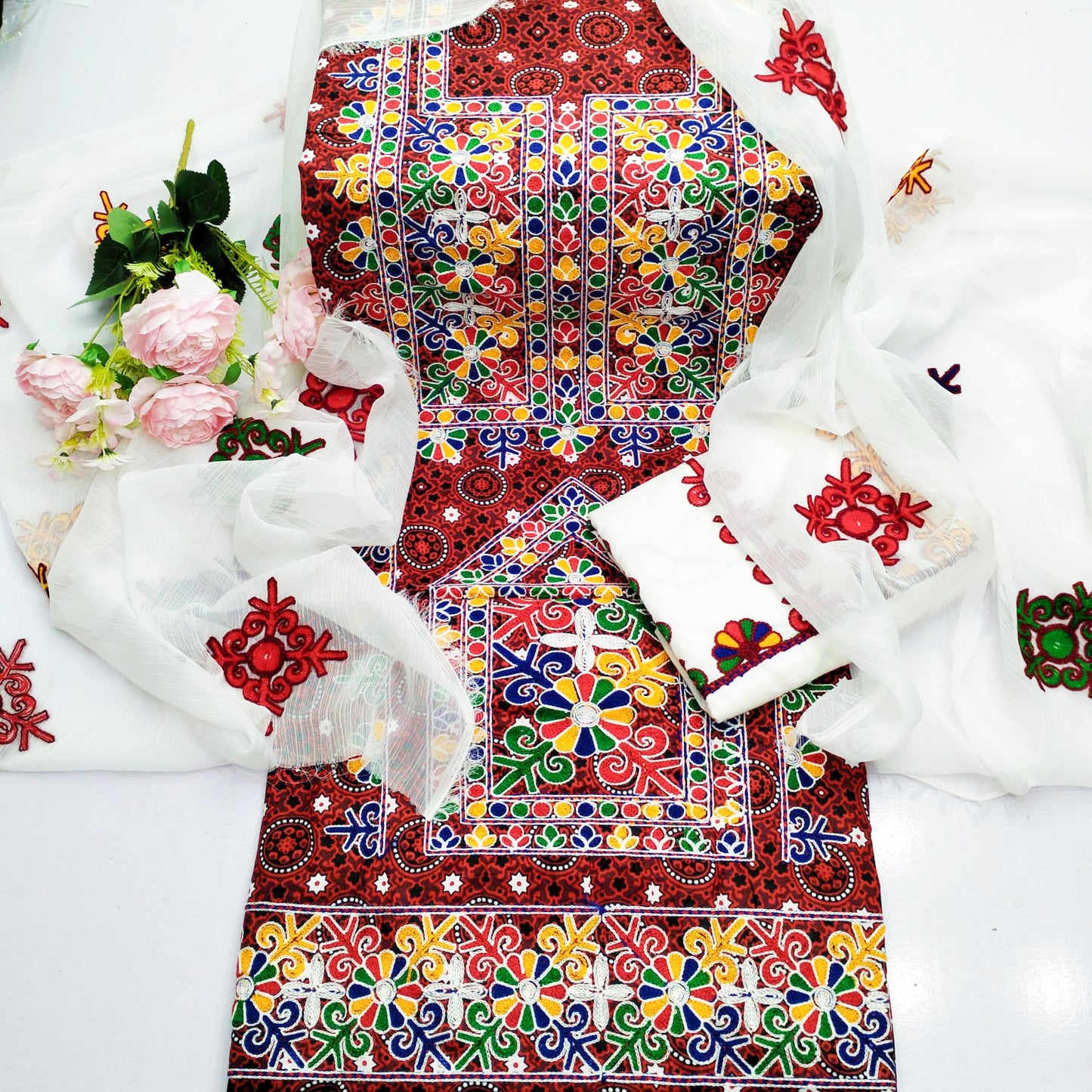 Linen Ajrak - 3pc