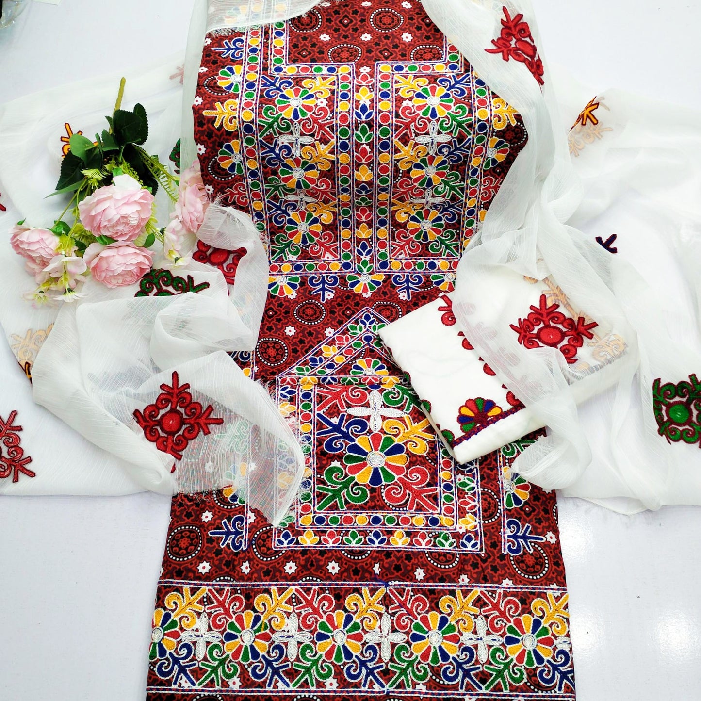 Linen Ajrak - 3pc