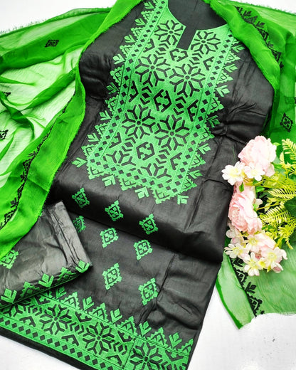 3pc Cotton Applique