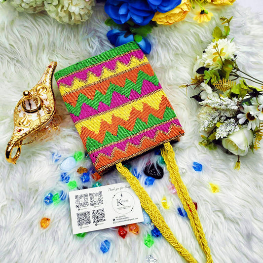 Colorful Zigzag purse