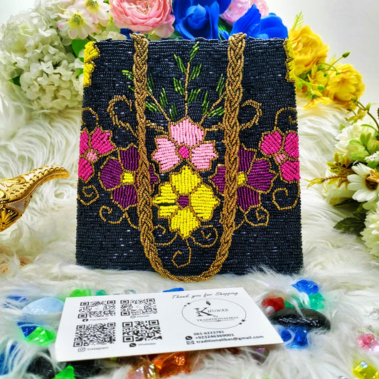 Handmade Beaded Purse – Vibrant Color