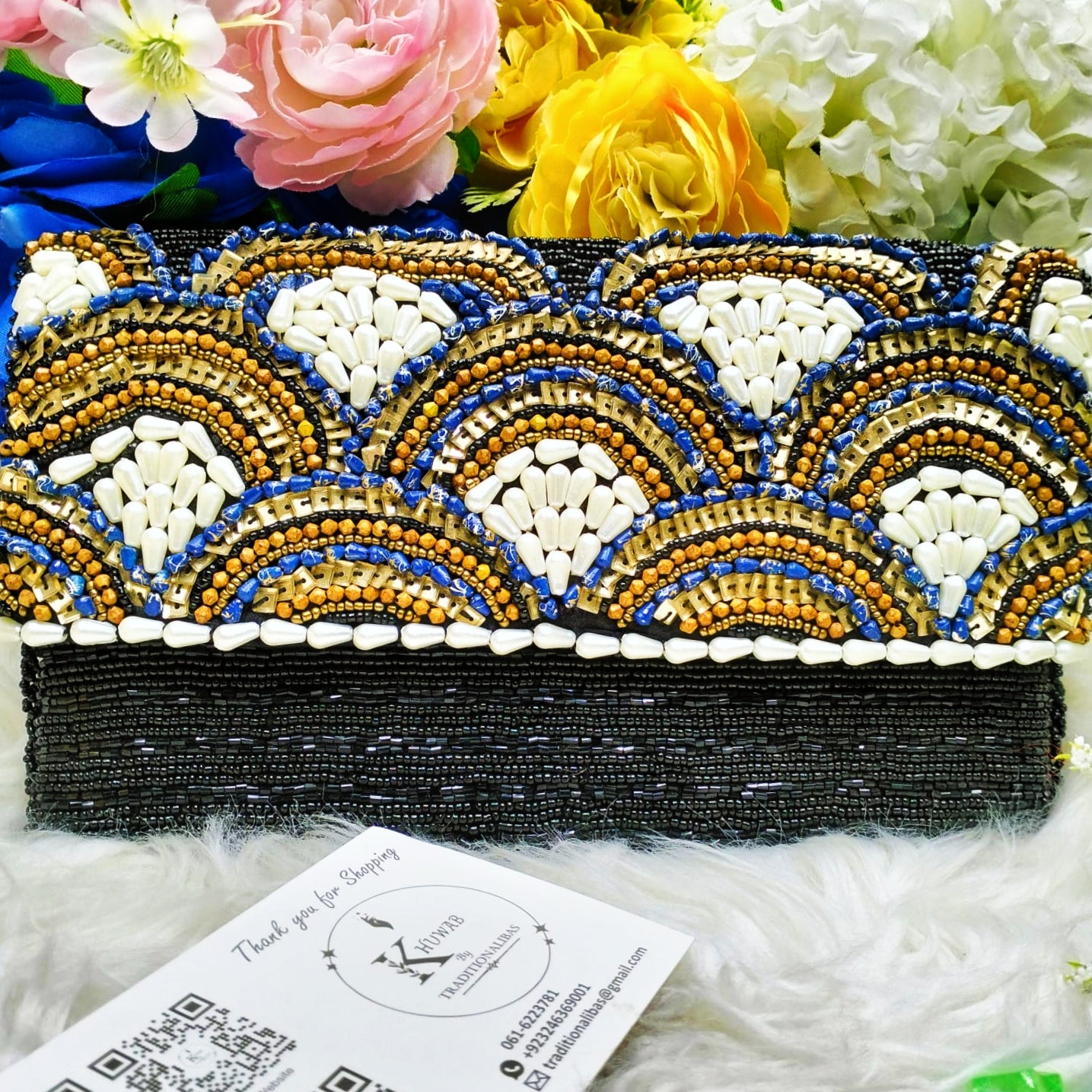 Designer black purse