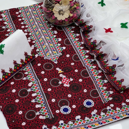 Ajrak 3-piece Suit