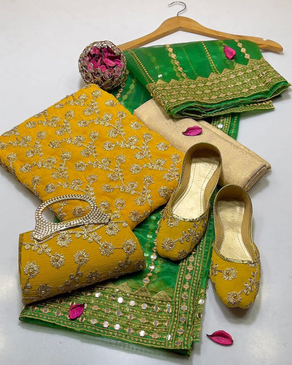 Yellow with Flag green