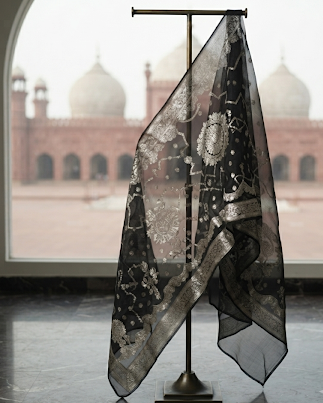 Organza jacquard Duppata