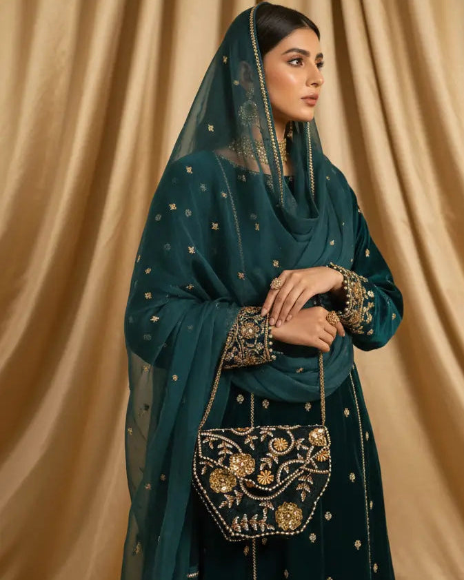 Sitara -Velvet Beaded Charm