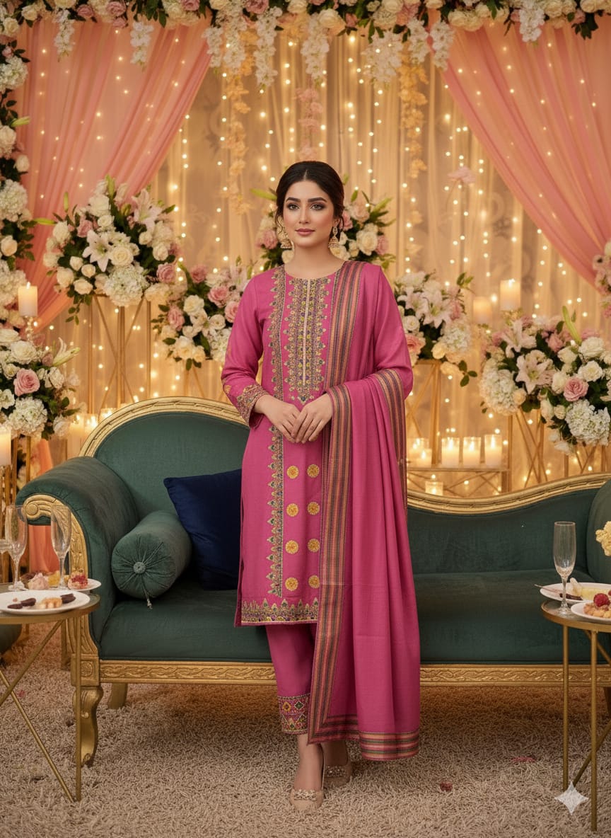 Cotton Embroidery - 3 Piece