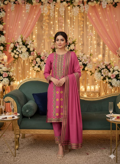 Cotton Embroidery - 3 Piece