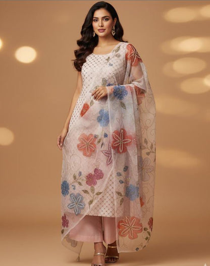 Fancy Party Wear Soft Organza 9mm - 2 piece