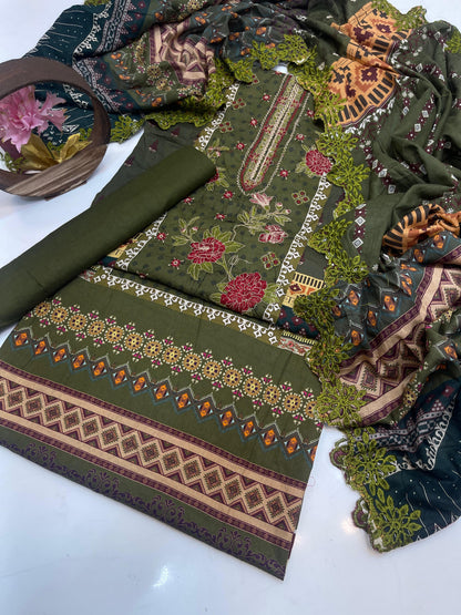 Premium pure lawn - 3 piece