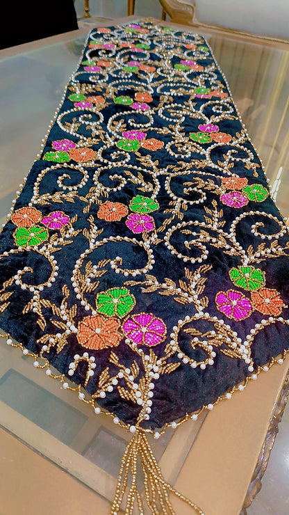 Cushions & Table Runner Hand Made 9 Piece Set